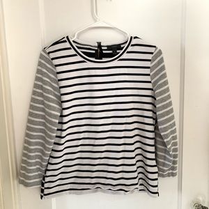 J crew black and white small shirt